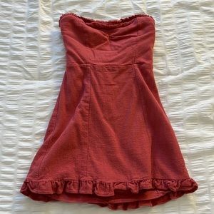 Free People Pink Strapless Mini Dress